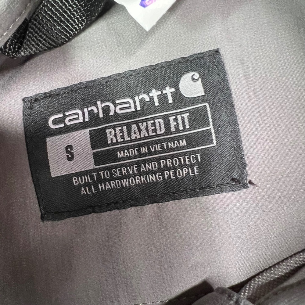 Carhartt Force Sun Defender Jacket Mens S Gray Solid Relaxed Fit Hooded Zip Up - Picture 7 of 9